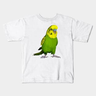 Australian Budgie/Green/Yellow/Parakeet/Budgerigar/Bird Kids T-Shirt